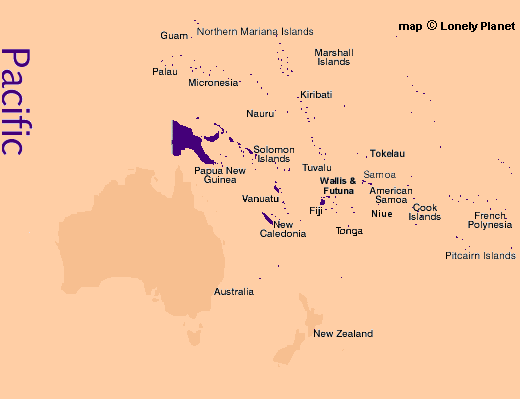 map of Pacific Islands